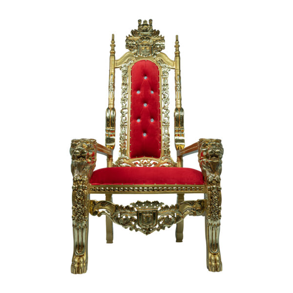 Lion Chair Gold & Red