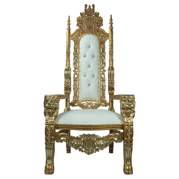 Lion Chair Gold & White
