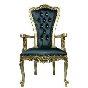 Small Throne Chair Gold & Black