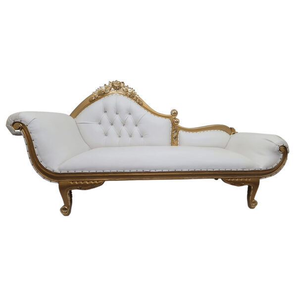 Floral Love Seat Throne White And Gold